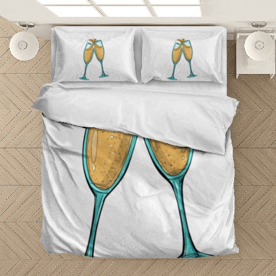 Champagne Glasses / Cheers Bedding Sets