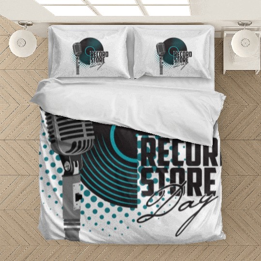 guitar and a microphone for the concert Bedding Sets