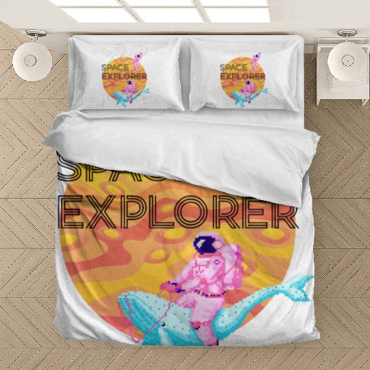 Space Explorer Two Astronauts and A Blue Whale Bedding Sets