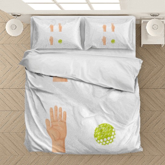 Rock Paper Scissors Nothing Beats Golf Funny Golfi Bedding Sets