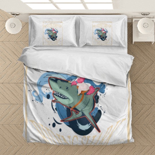 Unicorn Riding Shark Bedding Sets