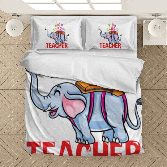 Back To School Elephant High School Teacher Bedding Sets