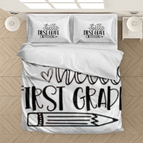Hello First Grade Student Teacher Back to School Bedding Sets