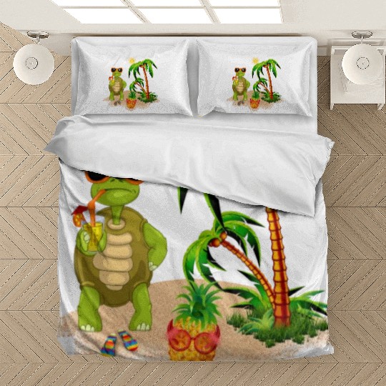 Summer Turtle With Pineapple Bedding Sets