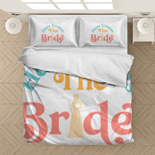 Here Comes The Bride Bridal Wedding Shower Idea Bedding Sets