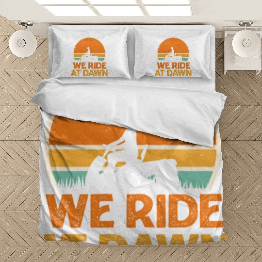 We Ride At Dawn Funny Lawn Mowing Worker Bedding Sets