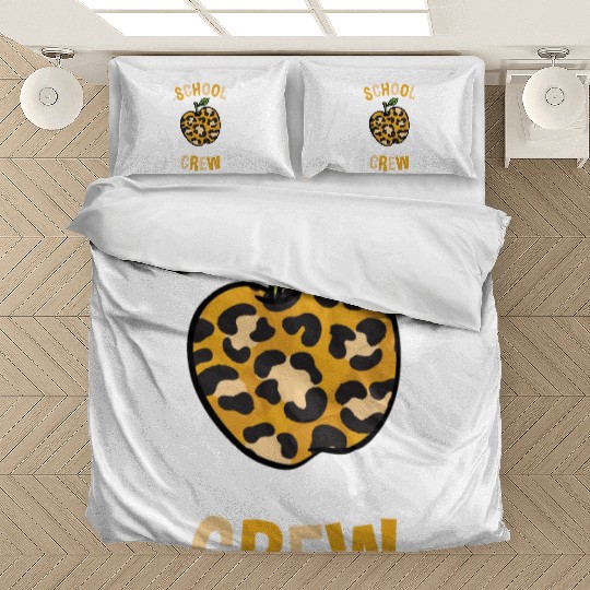 School Back To School Crew Leopard Print Bedding Sets