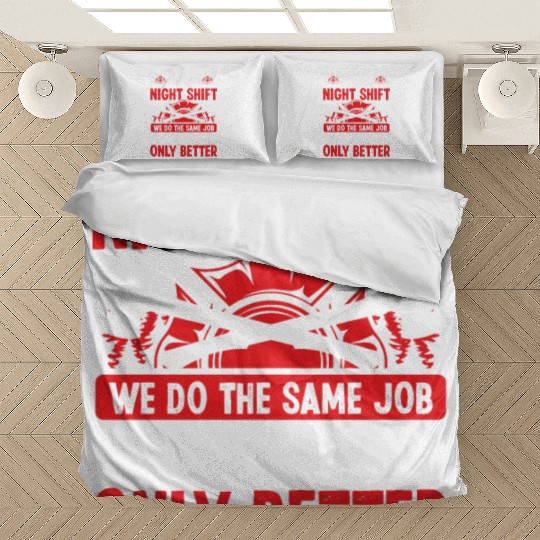 Night Shift Firefighter Fire Hose Mask Volunteer Bedding Sets