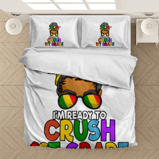 Juneteenth Messy Bun I'm Ready To Crush 1st Grade Bedding Sets