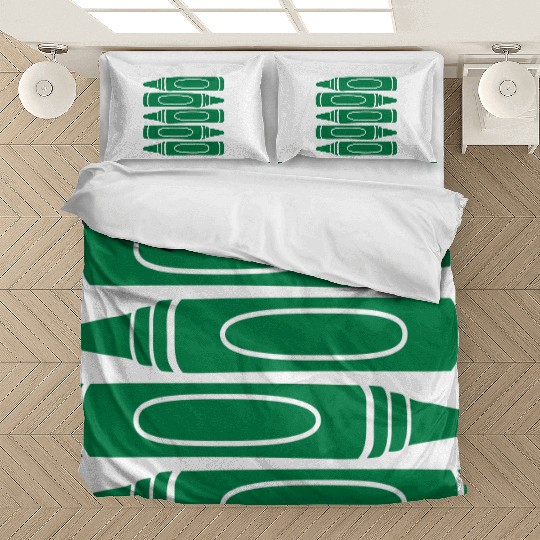 Green wax crayons cool Bedding Sets