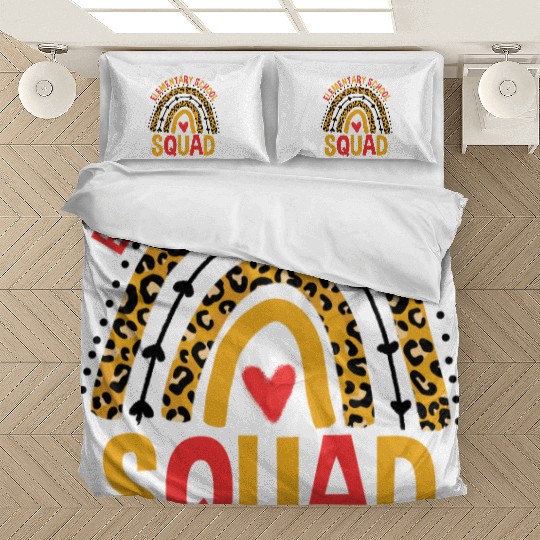 Back To School Leopard Elementary School Squad Bedding Sets