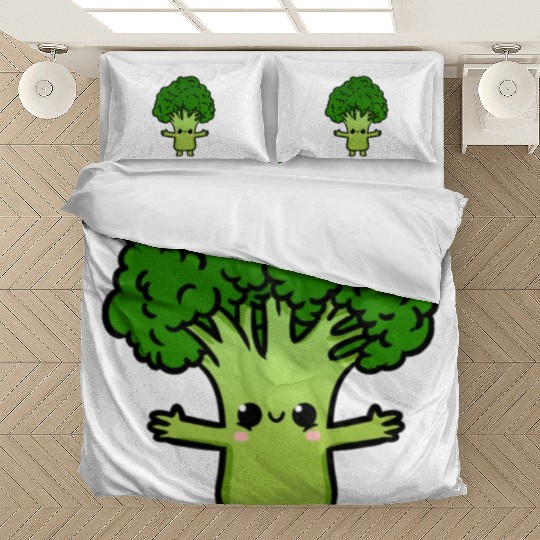 Kawaii Broccoli For Broccoli Lover Bedding Sets