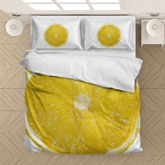 Radiate Positive Lemon Slice. Juicy Slice Lemon Bedding Sets