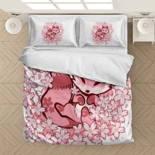 Cherry Blossom Fox Bedding Sets