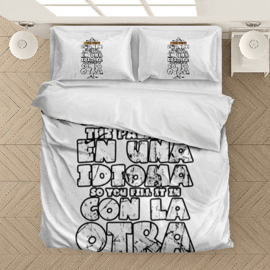 Funny Spanish Teacher Gift Spanish Language Teache Bedding Sets
