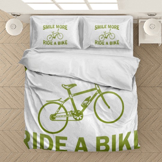 SMILE MORE RIDE A BIKE Bedding Sets