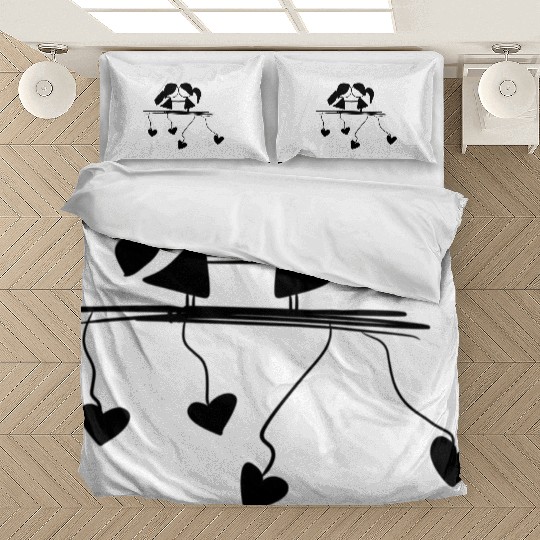 lesbian couple love symbol Bedding Sets