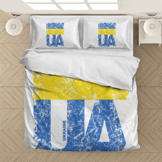 I stand with Ukraine. Support Ukraine. Stop War Bedding Sets