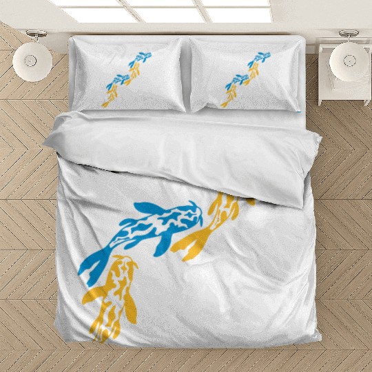 colorful koi fish nishikigoi Bedding Sets