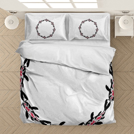 circle koi fish nishikigoi Bedding Sets