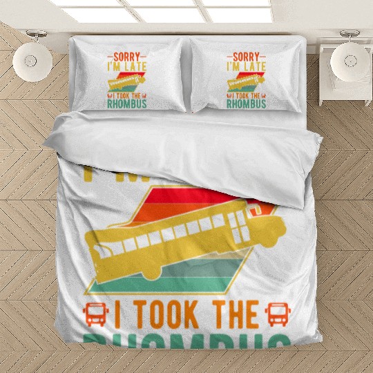 Math Teacher School Bus Driver Rhombus Bedding Sets