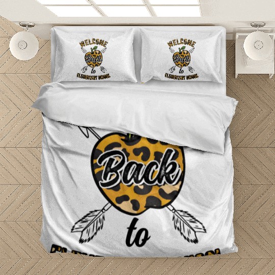Welcome Back To Elementary School Leopard Print Bedding Sets