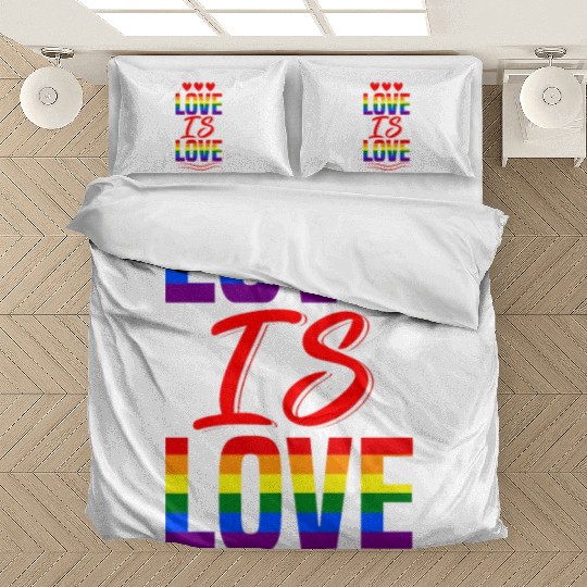 Love is Love Rainbow LGBT Tolerance Gay Peace Bedding Sets