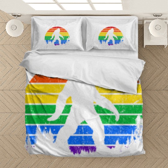 LGBT Bigfoot Rainbow Flag Bedding Sets