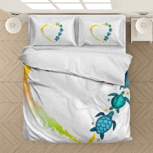 Sea Turtle Heart Animal Lover Bedding Sets