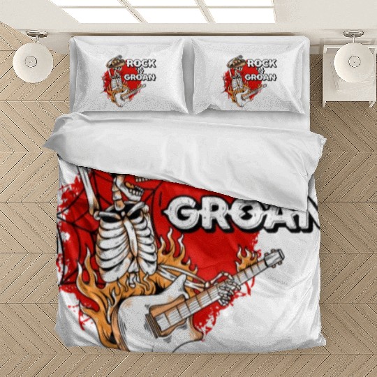 Halloween Cowboy Skeleton Rocker Hand Rock Bedding Sets