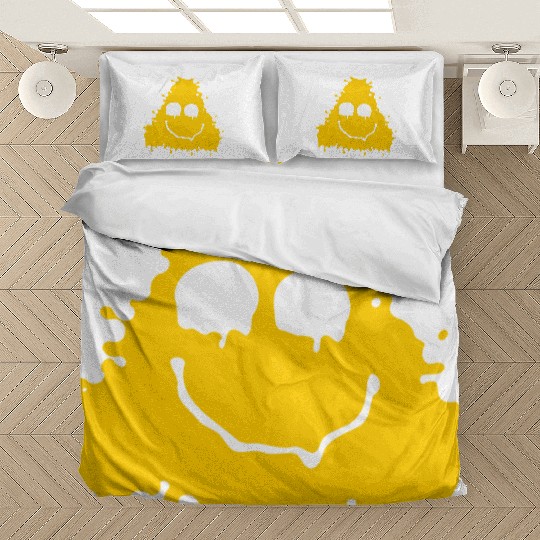 Yellow Smile Face triangle Bedding Sets