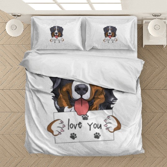 Bernese Mountain Dog Stalker Cartoon Bedding Sets