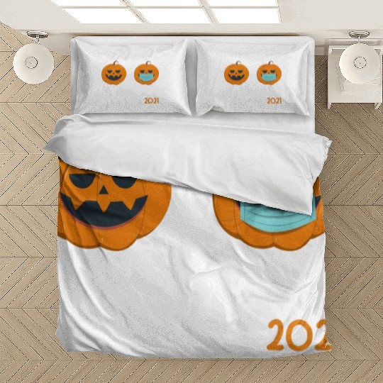 Funny Halloween Teacher life 2021 Pumpkin wearing Bedding Sets
