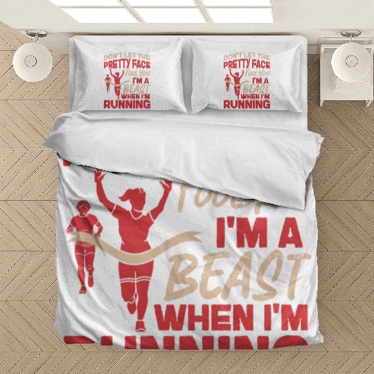 Running Runner Half Marathon Girl Bedding Sets