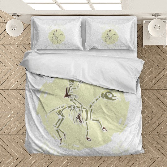 Halloween Cowboy Skeleton Foal Horse Riding Bedding Sets