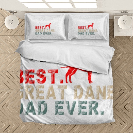 Best Great Dane Dog Dad Ever Vintage Bedding Sets