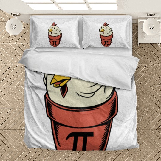 Chicken Pot Pi Funny Pi Day Pun Math Pi Day Bedding Sets
