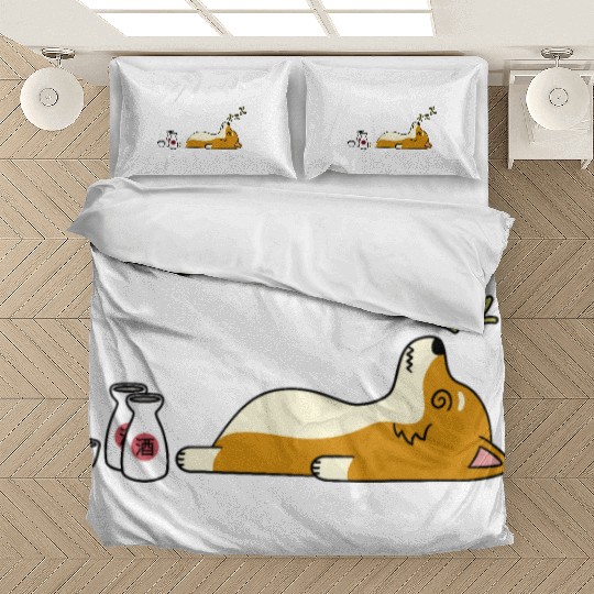 Shiba Inu Sake Drunk Bedding Sets