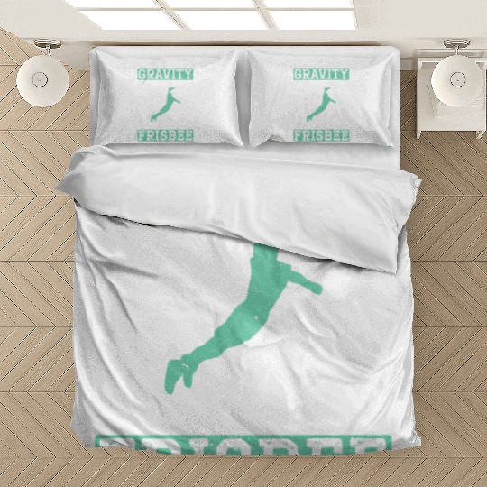 Gravity Is Overated Play Ultimate Frisbee Player Bedding Sets