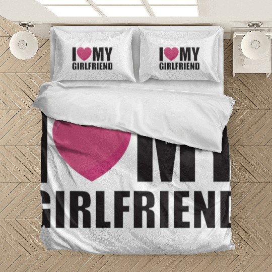 I LOVE MY GIRLFRIEND relationship Valentine's Day Bedding Sets