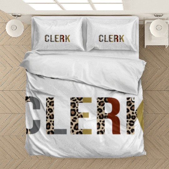 Data Entry Clerk Leopard Print Funny Gift Bedding Sets