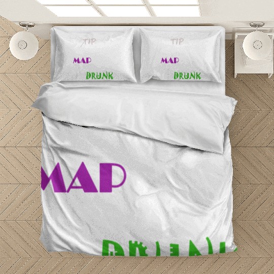 Tip Map Drunk Bedding Sets