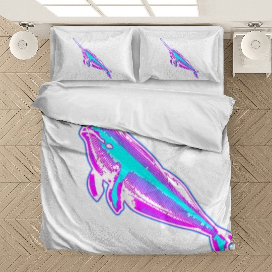 Synthwave Narwhal Bedding Sets
