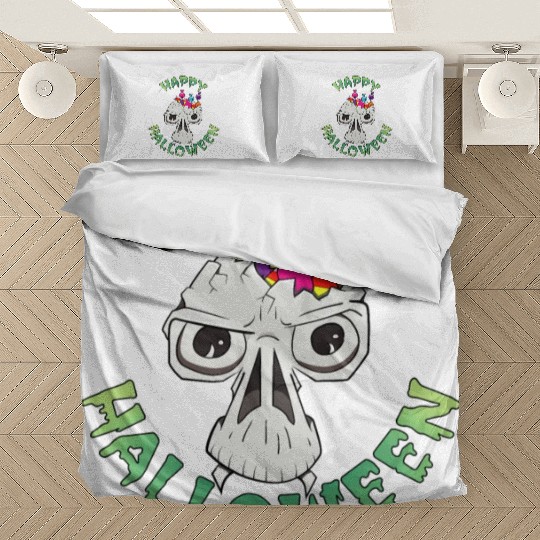 Candy Skull Happy Halloween Cartoon Bedding Sets