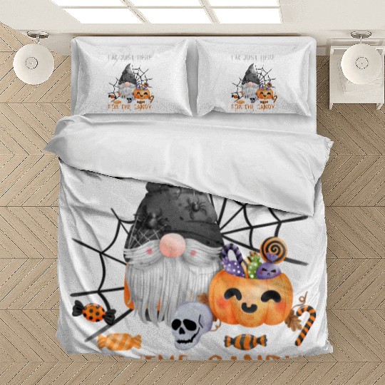 Halloween Gnome - I'm Just Here for the Candy Bedding Sets