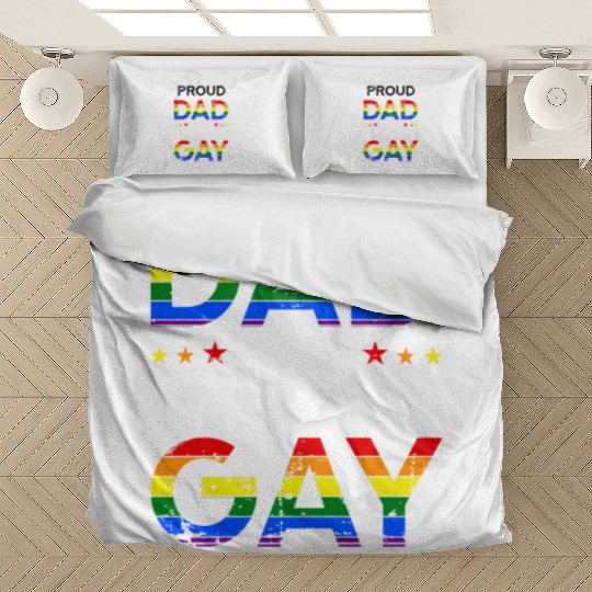 Proud Dad of a smartass gay daughter Bedding Sets