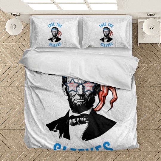 Funny Abraham Lincoln Flag United States Patriotic Bedding Sets