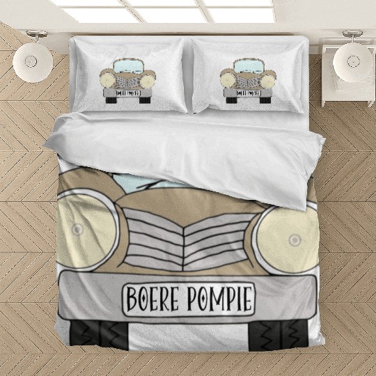 Old Car Khaki Boere Pompie Afrikaans Bedding Sets