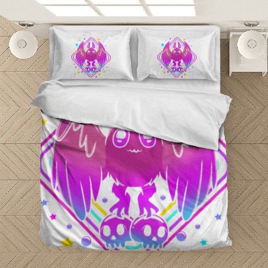 Pastel Goth Skull Aesthetic Gothic Cute Mothman Bedding Sets