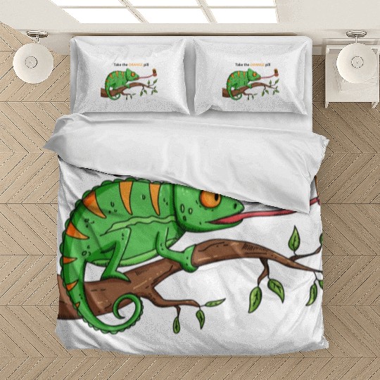 Bitcoin Chameleon BTC logo Crypto lover Hodl Bedding Sets